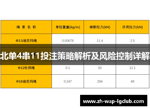 北单4串11投注策略解析及风险控制详解